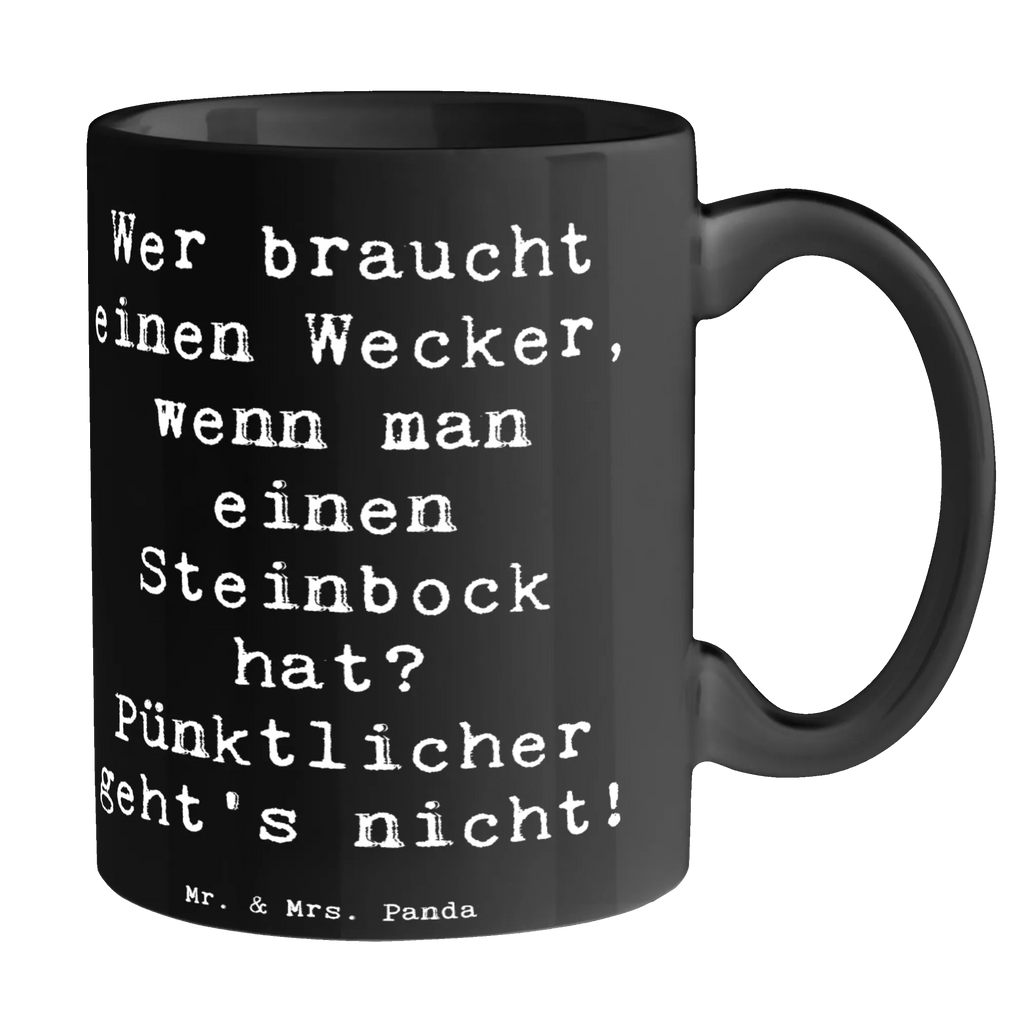 Tasse Spruch Steinbock Wecker Bürotasse, Tasse mit Zitaten, Teetasse, Keramiktasse, Kaffeetasse, Tasse mit Motiven, Geschenktasse, Porzellantasse, Tasse, Tierkreiszeichen, Sternzeichen, Horoskop, Astrologie, Aszendent