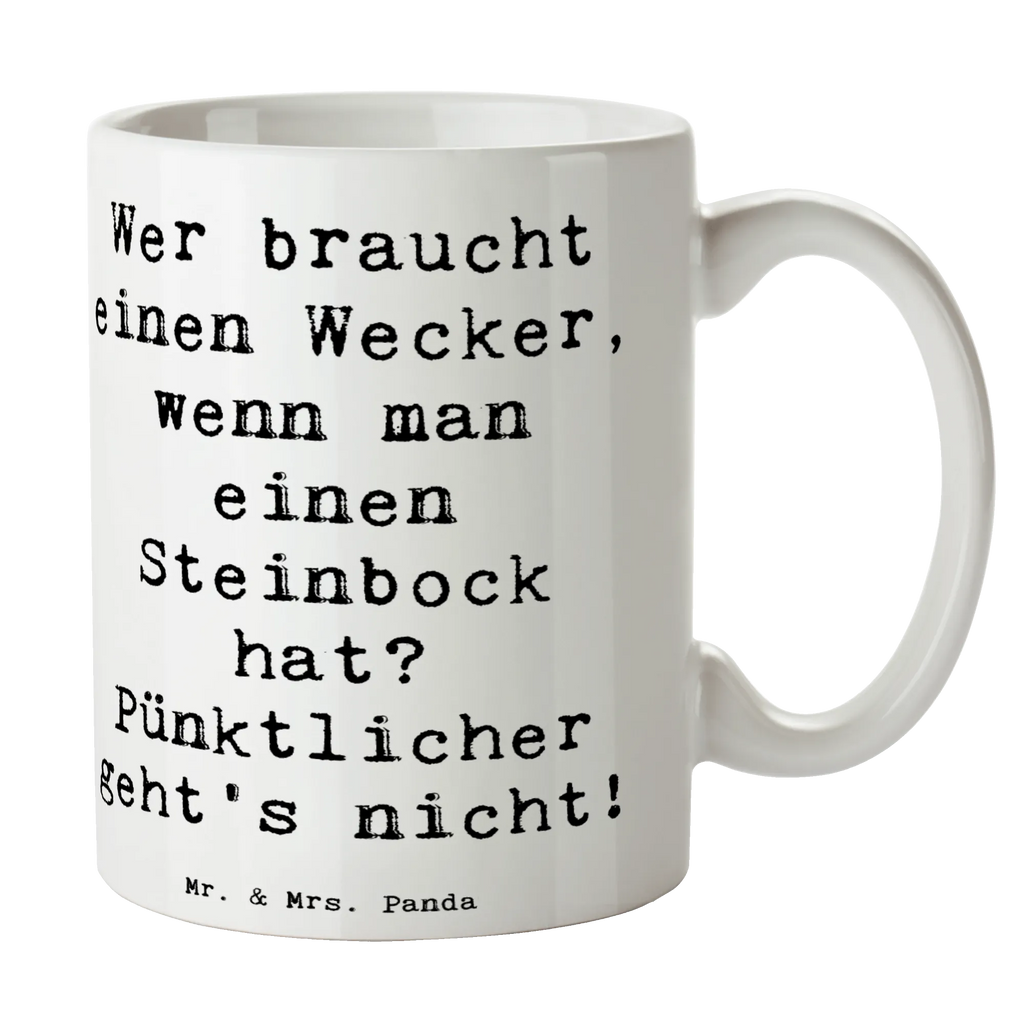 Tasse Spruch Steinbock Wecker Bürotasse, Tasse mit Zitaten, Teetasse, Keramiktasse, Kaffeetasse, Tasse mit Motiven, Geschenktasse, Porzellantasse, Tasse, Tierkreiszeichen, Sternzeichen, Horoskop, Astrologie, Aszendent