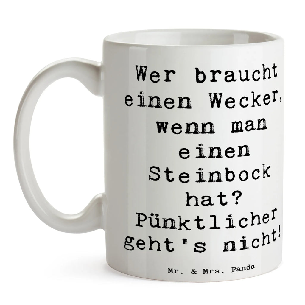 Tasse Spruch Steinbock Wecker Bürotasse, Tasse mit Zitaten, Teetasse, Keramiktasse, Kaffeetasse, Tasse mit Motiven, Geschenktasse, Porzellantasse, Tasse, Tierkreiszeichen, Sternzeichen, Horoskop, Astrologie, Aszendent