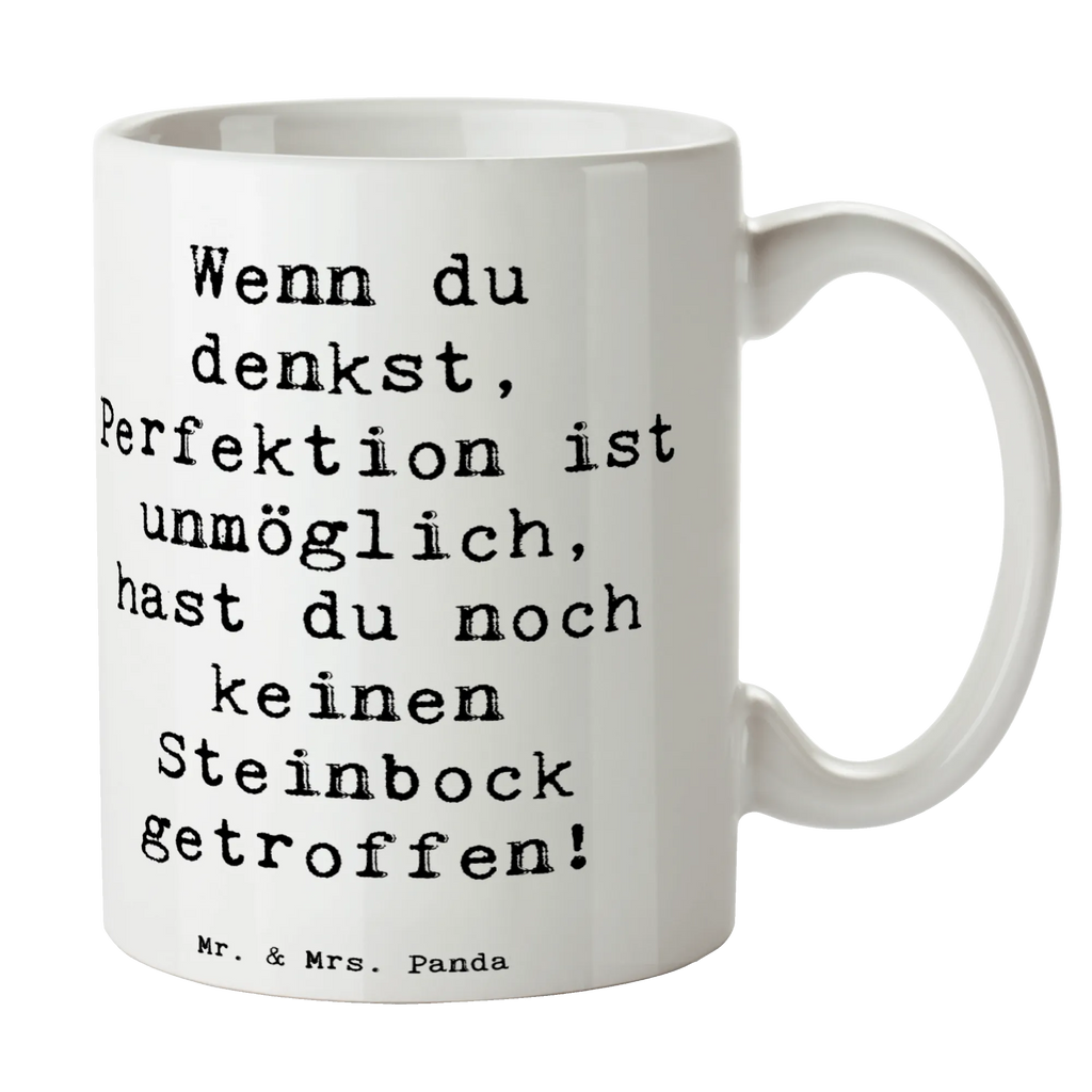 Tasse Spruch Steinbock Perfektion Bürotasse, Geschenktasse, Teetasse, Tasse mit Zitaten, Kaffeetasse, Keramiktasse, Porzellantasse, Tasse mit Motiven, Tasse, Tierkreiszeichen, Sternzeichen, Horoskop, Astrologie, Aszendent