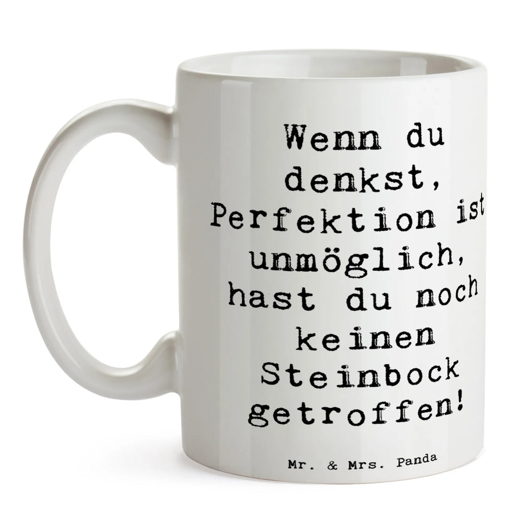 Tasse Spruch Steinbock Perfektion Bürotasse, Geschenktasse, Teetasse, Tasse mit Zitaten, Kaffeetasse, Keramiktasse, Porzellantasse, Tasse mit Motiven, Tasse, Tierkreiszeichen, Sternzeichen, Horoskop, Astrologie, Aszendent