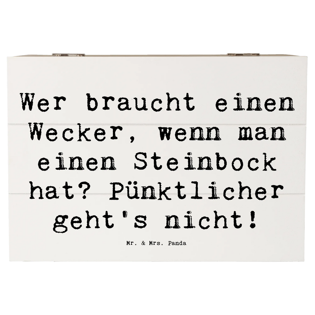 Holzkiste Spruch Steinbock Wecker Schatulle, Truhe, XXL, Erinnerungskiste, Erinnerungsbox, Dekokiste, Geschenkdose, Kiste, Schatzkiste, Holzkiste, Aufbewahrungsbox, Geschenkbox, Tierkreiszeichen, Sternzeichen, Horoskop, Astrologie, Aszendent