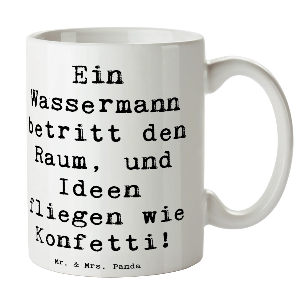 Tasse Spruch Wassermann Ideenflug Tasse mit Zitaten, Tasse, Tasse mit Motiven, Geschenktasse, Teetasse, Keramiktasse, Bürotasse, Kaffeetasse, Porzellantasse, Tierkreiszeichen, Sternzeichen, Horoskop, Astrologie, Aszendent
