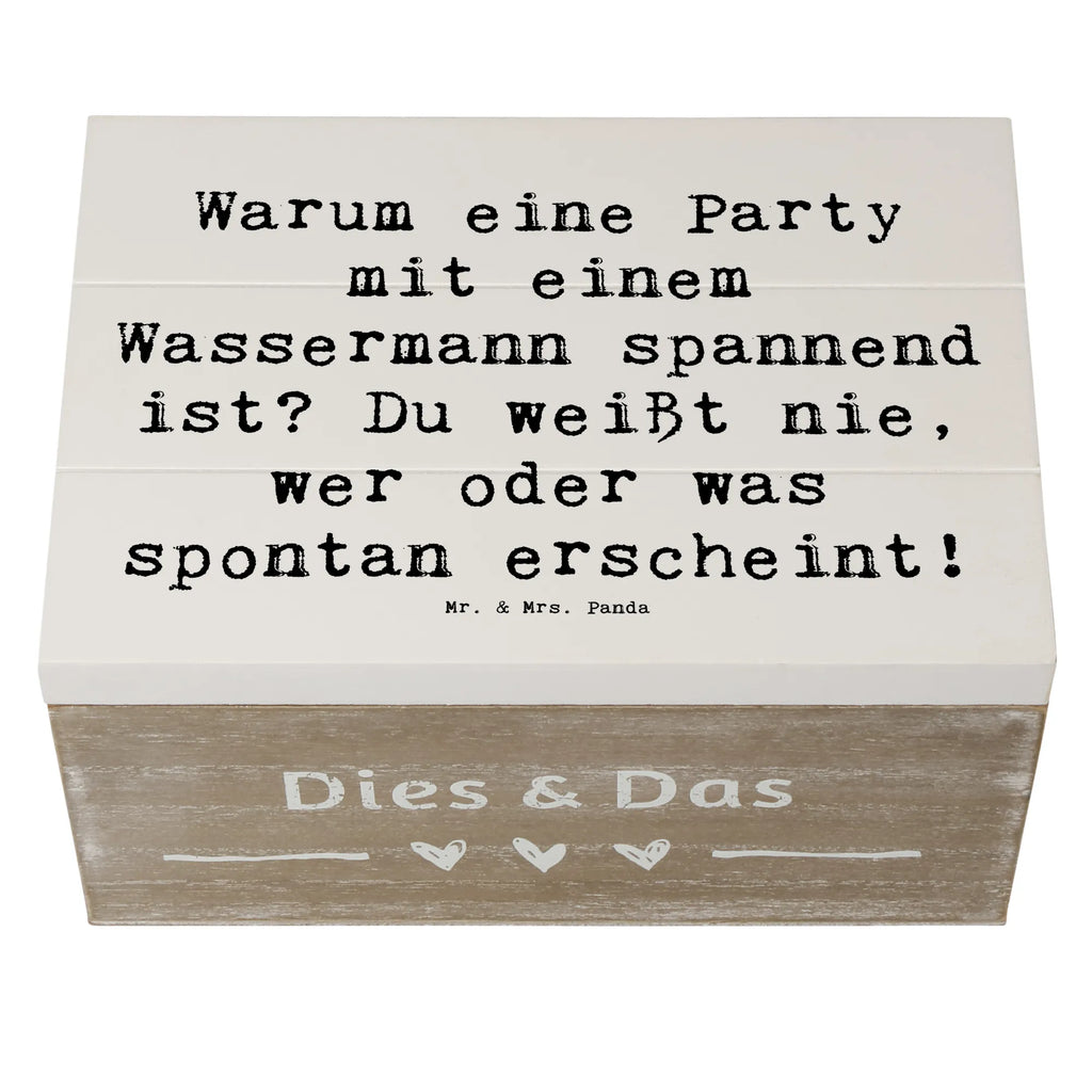 Holzkiste Spruch Wassermann Party XXL, Aufbewahrungsbox, Erinnerungskiste, Dekokiste, Geschenkbox, Schatulle, Kiste, Holzkiste, Geschenkdose, Erinnerungsbox, Schatzkiste, Truhe, Tierkreiszeichen, Sternzeichen, Horoskop, Astrologie, Aszendent