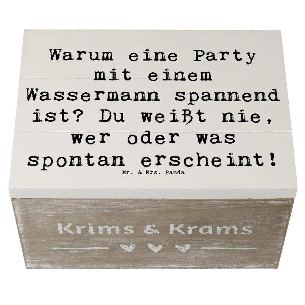 Holzkiste Spruch Wassermann Party XXL, Aufbewahrungsbox, Erinnerungskiste, Dekokiste, Geschenkbox, Schatulle, Kiste, Holzkiste, Geschenkdose, Erinnerungsbox, Schatzkiste, Truhe, Tierkreiszeichen, Sternzeichen, Horoskop, Astrologie, Aszendent