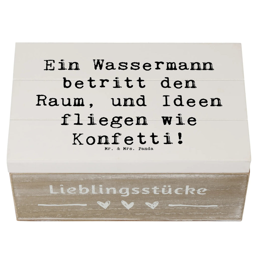 Holzkiste Spruch Wassermann Ideenflug Erinnerungskiste, XXL, Truhe, Erinnerungsbox, Holzkiste, Geschenkdose, Schatzkiste, Schatulle, Kiste, Aufbewahrungsbox, Geschenkbox, Dekokiste, Tierkreiszeichen, Sternzeichen, Horoskop, Astrologie, Aszendent