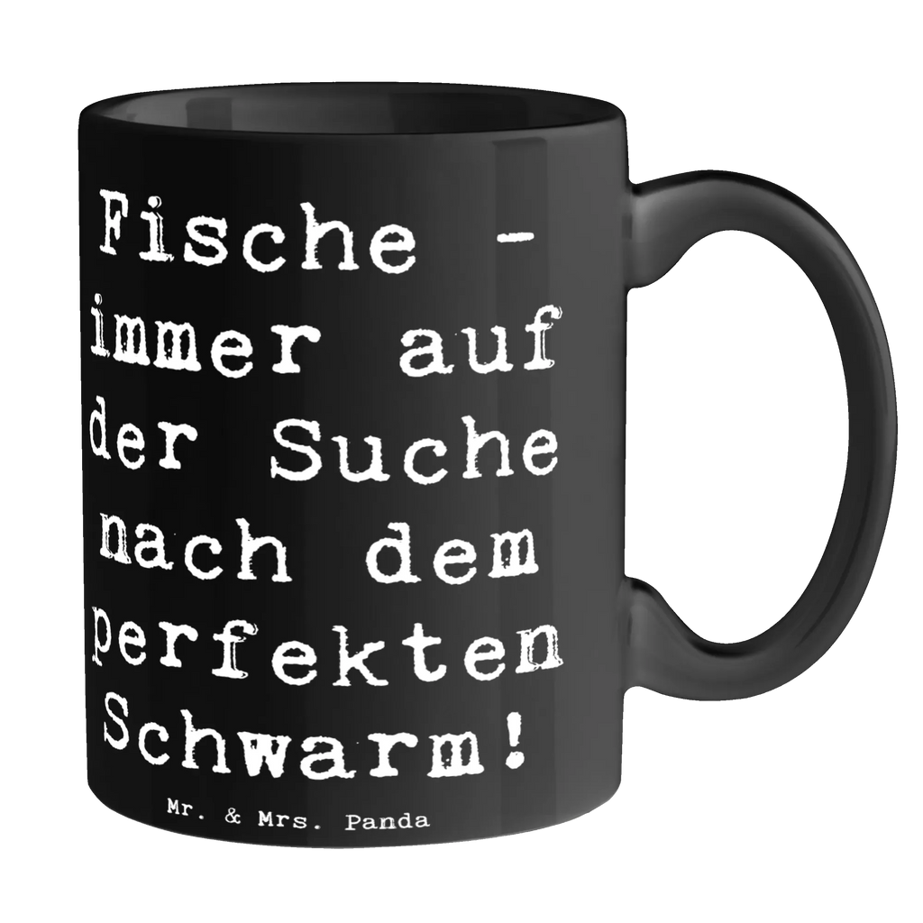 Tasse Spruch Fische Schwarm Keramiktasse, Tasse mit Motiven, Geschenktasse, Teetasse, Tasse mit Zitaten, Tasse, Kaffeetasse, Porzellantasse, Bürotasse, Tierkreiszeichen, Sternzeichen, Horoskop, Astrologie, Aszendent