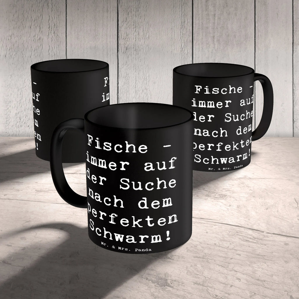 Tasse Spruch Fische Schwarm Keramiktasse, Tasse mit Motiven, Geschenktasse, Teetasse, Tasse mit Zitaten, Tasse, Kaffeetasse, Porzellantasse, Bürotasse, Tierkreiszeichen, Sternzeichen, Horoskop, Astrologie, Aszendent