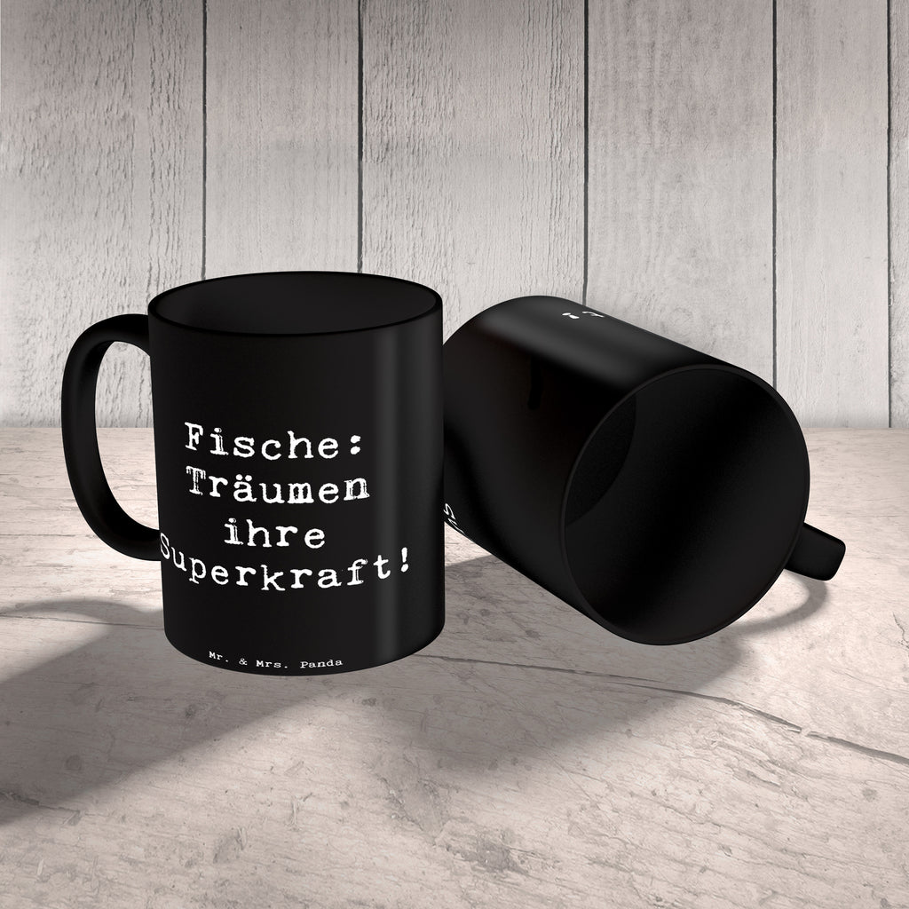 Tasse Spruch Fische Kraft Kaffeetasse, Tasse mit Zitaten, Teetasse, Tasse mit Motiven, Porzellantasse, Keramiktasse, Geschenktasse, Tasse, Bürotasse, Tierkreiszeichen, Sternzeichen, Horoskop, Astrologie, Aszendent