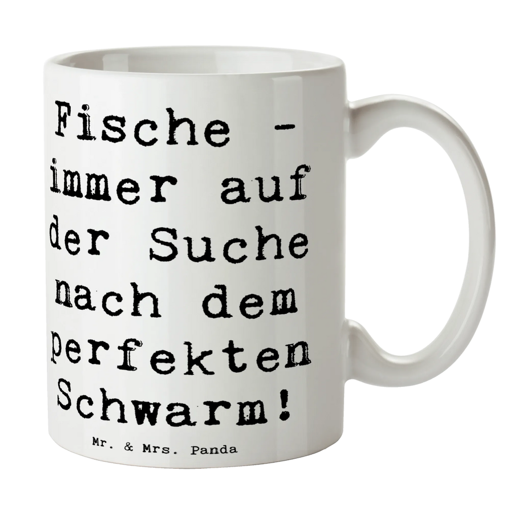 Tasse Spruch Fische Schwarm Keramiktasse, Tasse mit Motiven, Geschenktasse, Teetasse, Tasse mit Zitaten, Tasse, Kaffeetasse, Porzellantasse, Bürotasse, Tierkreiszeichen, Sternzeichen, Horoskop, Astrologie, Aszendent