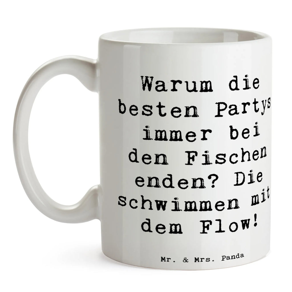 Tasse Spruch Fische Flow Spaß Geschenktasse, Bürotasse, Tasse mit Motiven, Tasse mit Zitaten, Kaffeetasse, Porzellantasse, Keramiktasse, Teetasse, Tasse, Tierkreiszeichen, Sternzeichen, Horoskop, Astrologie, Aszendent