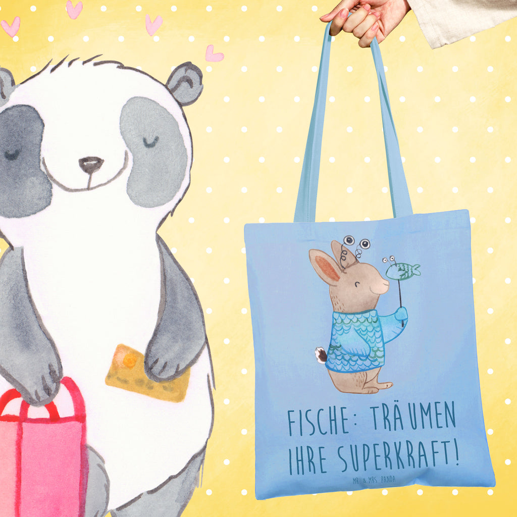 Tote bag Fische: Träumen ihre Superkraft! Einkaufstasche, Schultertasche, Jutebeutel, Umhängetasche, Strandtasche, Tragetasche, Einkaufstüte, Badetasche, Stofftasche, Jutetasche, Stoffbeutel, Beutel, Tasche, Shopper, Laptoptasche, Beuteltasche, Tierkreiszeichen, Sternzeichen, Horoskop, Astrologie, Aszendent