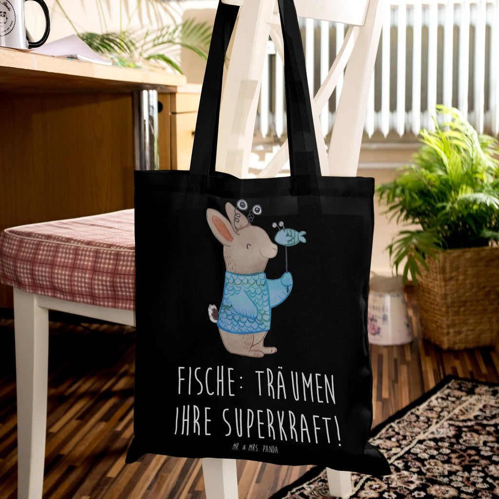 Tote bag Fische: Träumen ihre Superkraft! Einkaufstasche, Schultertasche, Jutebeutel, Umhängetasche, Strandtasche, Tragetasche, Einkaufstüte, Badetasche, Stofftasche, Jutetasche, Stoffbeutel, Beutel, Tasche, Shopper, Laptoptasche, Beuteltasche, Tierkreiszeichen, Sternzeichen, Horoskop, Astrologie, Aszendent