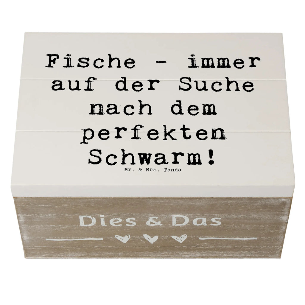 Holzkiste Spruch Fische Schwarm Erinnerungskiste, Schatulle, Aufbewahrungsbox, Geschenkdose, Dekokiste, XXL, Holzkiste, Schatzkiste, Geschenkbox, Kiste, Erinnerungsbox, Truhe, Tierkreiszeichen, Sternzeichen, Horoskop, Astrologie, Aszendent