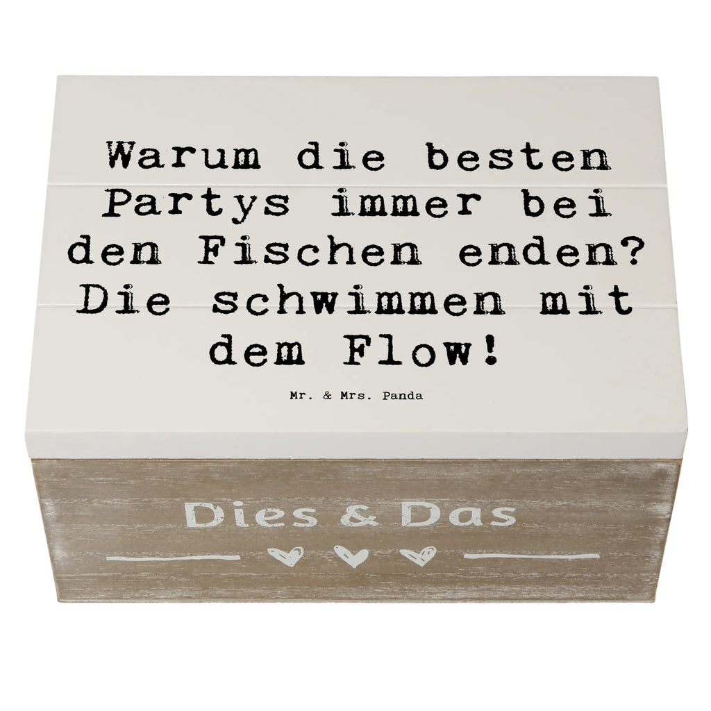 Holzkiste Spruch Fische Flow Spaß Erinnerungsbox, Dekokiste, Holzkiste, XXL, Schatzkiste, Geschenkbox, Kiste, Erinnerungskiste, Geschenkdose, Schatulle, Truhe, Aufbewahrungsbox, Tierkreiszeichen, Sternzeichen, Horoskop, Astrologie, Aszendent