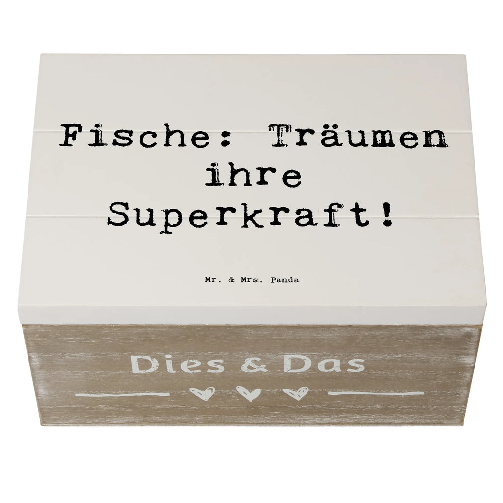 Holzkiste Spruch Fische Kraft Schatulle, Kiste, Aufbewahrungsbox, Erinnerungsbox, XXL, Geschenkbox, Dekokiste, Geschenkdose, Schatzkiste, Erinnerungskiste, Holzkiste, Truhe, Tierkreiszeichen, Sternzeichen, Horoskop, Astrologie, Aszendent