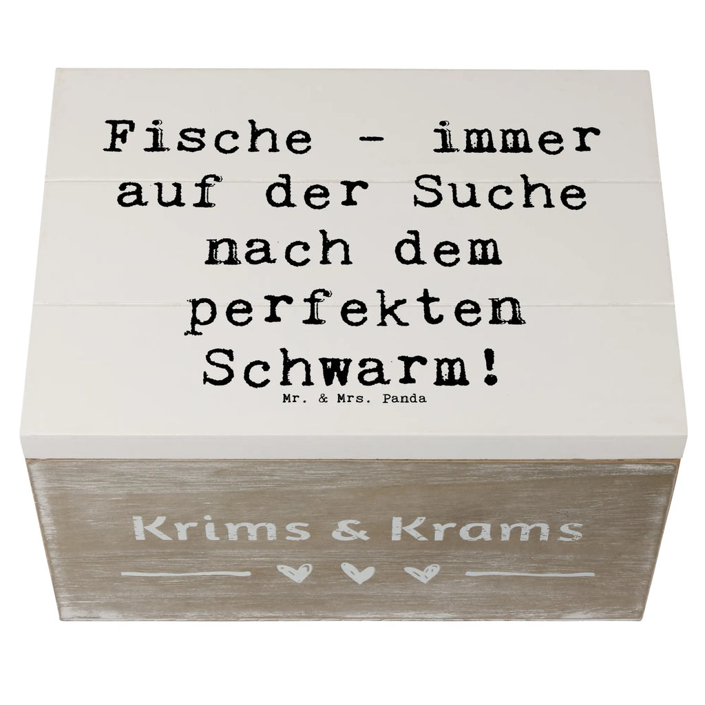 Holzkiste Spruch Fische Schwarm Erinnerungskiste, Schatulle, Aufbewahrungsbox, Geschenkdose, Dekokiste, XXL, Holzkiste, Schatzkiste, Geschenkbox, Kiste, Erinnerungsbox, Truhe, Tierkreiszeichen, Sternzeichen, Horoskop, Astrologie, Aszendent