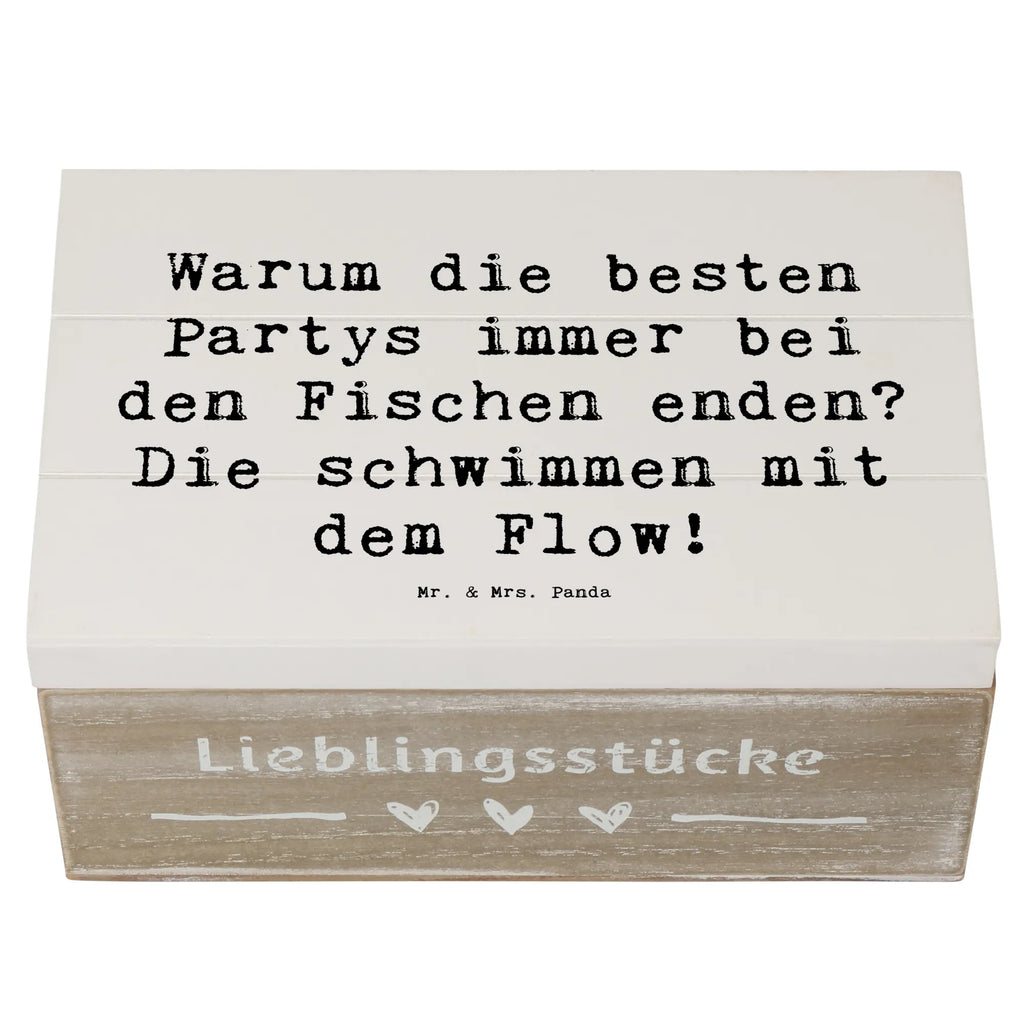 Holzkiste Spruch Fische Flow Spaß Erinnerungsbox, Dekokiste, Holzkiste, XXL, Schatzkiste, Geschenkbox, Kiste, Erinnerungskiste, Geschenkdose, Schatulle, Truhe, Aufbewahrungsbox, Tierkreiszeichen, Sternzeichen, Horoskop, Astrologie, Aszendent