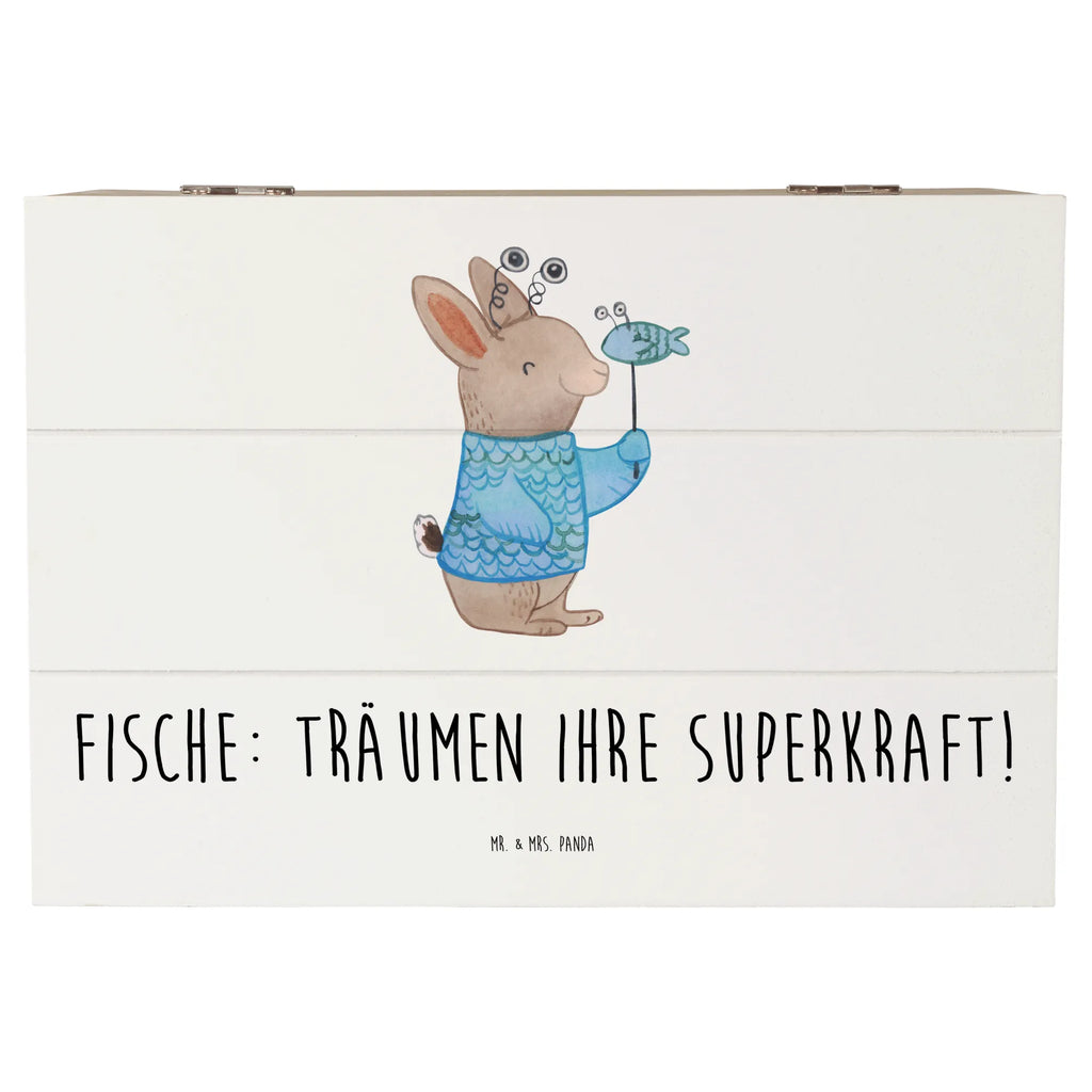Holzkiste Fische Kraft Schatulle, Aufbewahrungsbox, Truhe, Geschenkdose, Erinnerungsbox, Schatzkiste, XXL, Dekokiste, Erinnerungskiste, Kiste, Geschenkbox, Holzkiste, Tierkreiszeichen, Sternzeichen, Horoskop, Astrologie, Aszendent