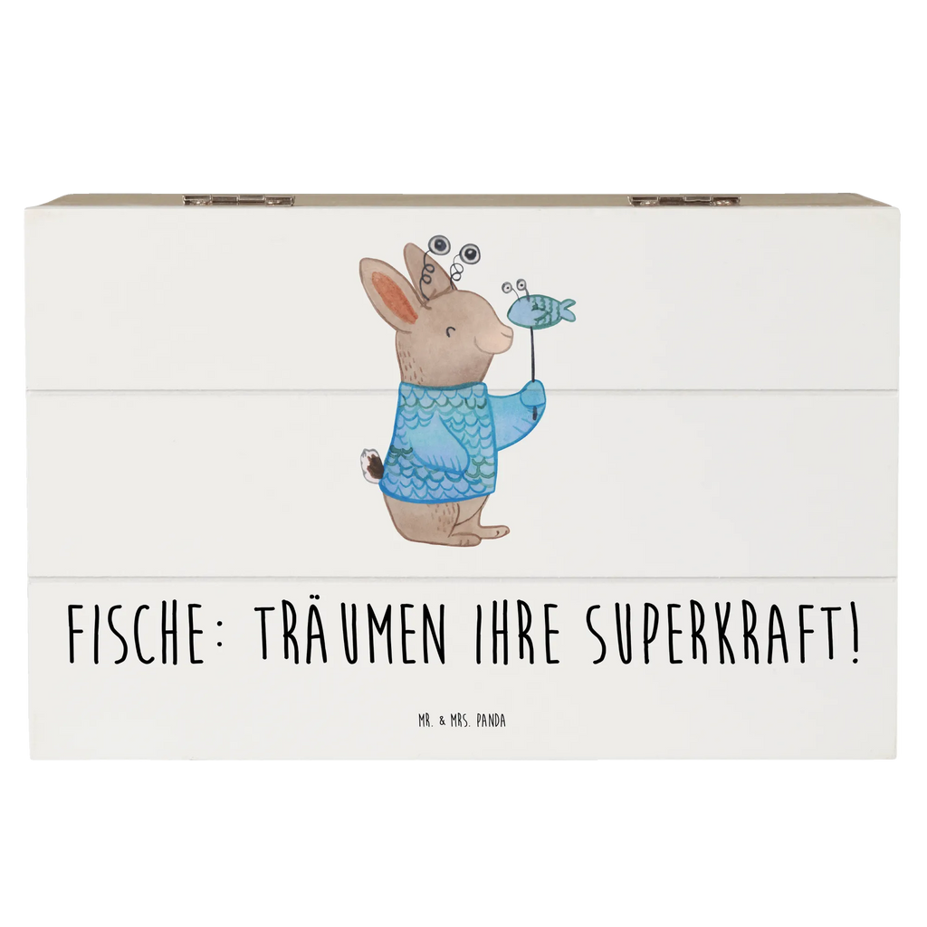 Holzkiste Fische Kraft Schatulle, Aufbewahrungsbox, Truhe, Geschenkdose, Erinnerungsbox, Schatzkiste, XXL, Dekokiste, Erinnerungskiste, Kiste, Geschenkbox, Holzkiste, Tierkreiszeichen, Sternzeichen, Horoskop, Astrologie, Aszendent