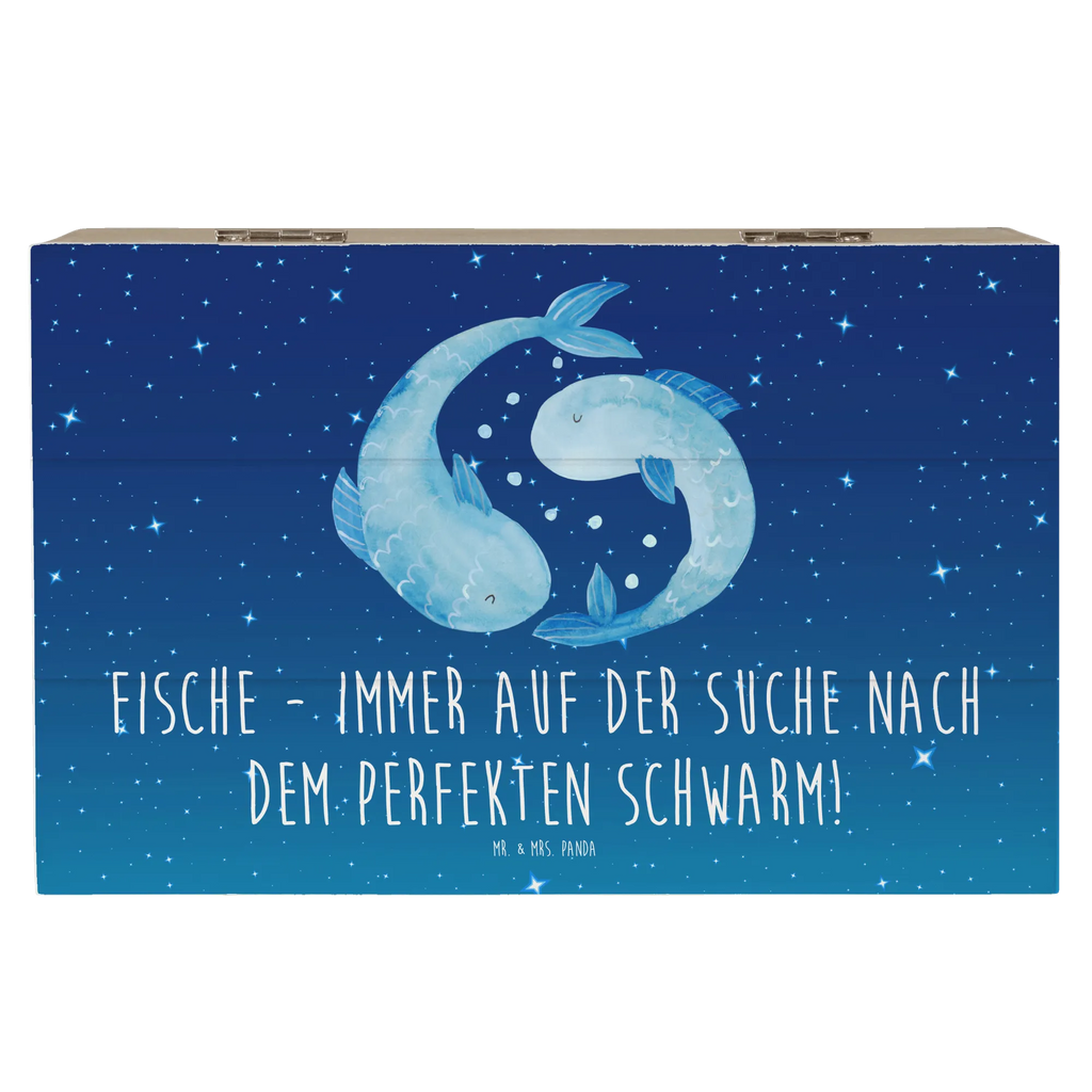 Holzkiste Fische Schwarm Geschenkbox, Erinnerungsbox, Kiste, Dekokiste, XXL, Schatzkiste, Aufbewahrungsbox, Holzkiste, Truhe, Erinnerungskiste, Schatulle, Geschenkdose, Tierkreiszeichen, Sternzeichen, Horoskop, Astrologie, Aszendent