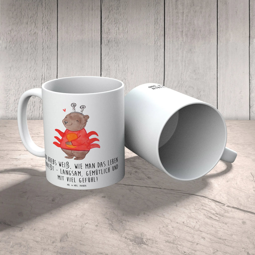 Tasse Krebs Genießer Teetasse, Tasse mit Zitaten, Bürotasse, Kaffeetasse, Tasse, Geschenktasse, Keramiktasse, Tasse mit Motiven, Porzellantasse, Tierkreiszeichen, Sternzeichen, Horoskop, Astrologie, Aszendent