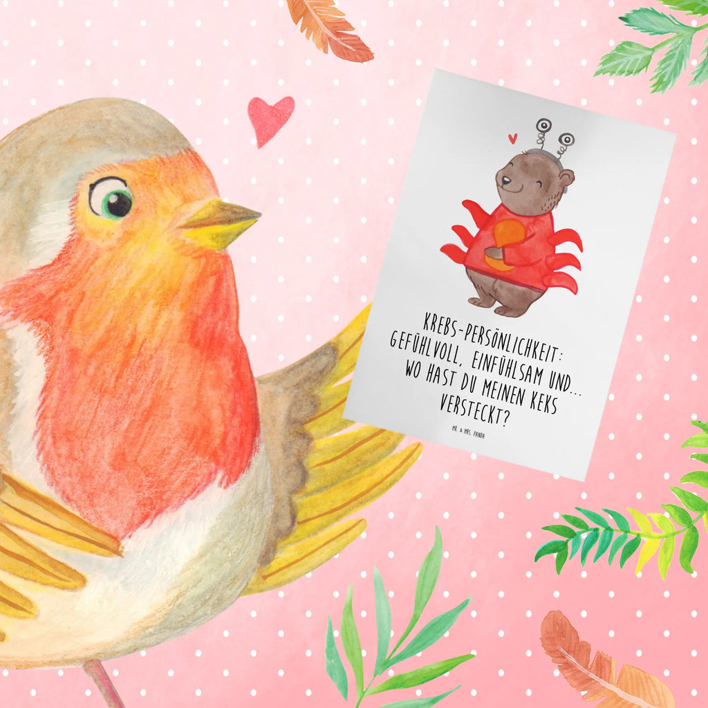 Grußkarte Krebs Gefühlswelt Grußkarte, Hochzeitskarte, Glückwunschkarte, Ansichtskarten, Einladungskarte, Geburtstagskarte, Karte, Klappkarte, Tierkreiszeichen, Sternzeichen, Horoskop, Astrologie, Aszendent