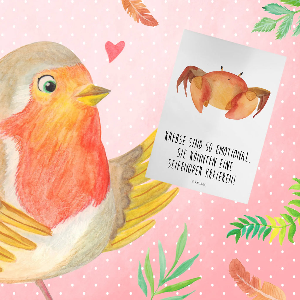 Greetings card Krebse sind so emotional, sie könnten eine Seifenoper kreieren! Karte, Einladungskarte, Grußkarte, Hochzeitskarte, Ansichtskarten, Glückwunschkarte, Klappkarte, Geburtstagskarte, Tierkreiszeichen, Sternzeichen, Horoskop, Astrologie, Aszendent