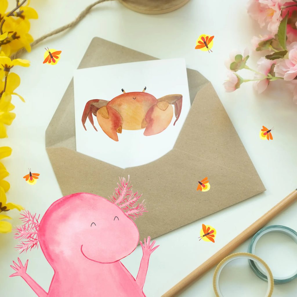 Greetings card Krebse haben mehr Phasen als der Mond. Ansichtskarten, Karte, Grußkarte, Geburtstagskarte, Hochzeitskarte, Klappkarte, Glückwunschkarte, Einladungskarte, Tierkreiszeichen, Sternzeichen, Horoskop, Astrologie, Aszendent