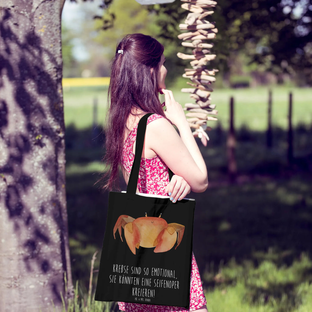 Tote bag Krebse sind so emotional, sie könnten eine Seifenoper kreieren! Beuteltasche, Schultertasche, Beutel, Stoffbeutel, Jutetasche, Stofftasche, Strandtasche, Umhängetasche, Badetasche, Einkaufstasche, Laptoptasche, Tasche, Einkaufstüte, Shopper, Jutebeutel, Tragetasche, Tierkreiszeichen, Sternzeichen, Horoskop, Astrologie, Aszendent