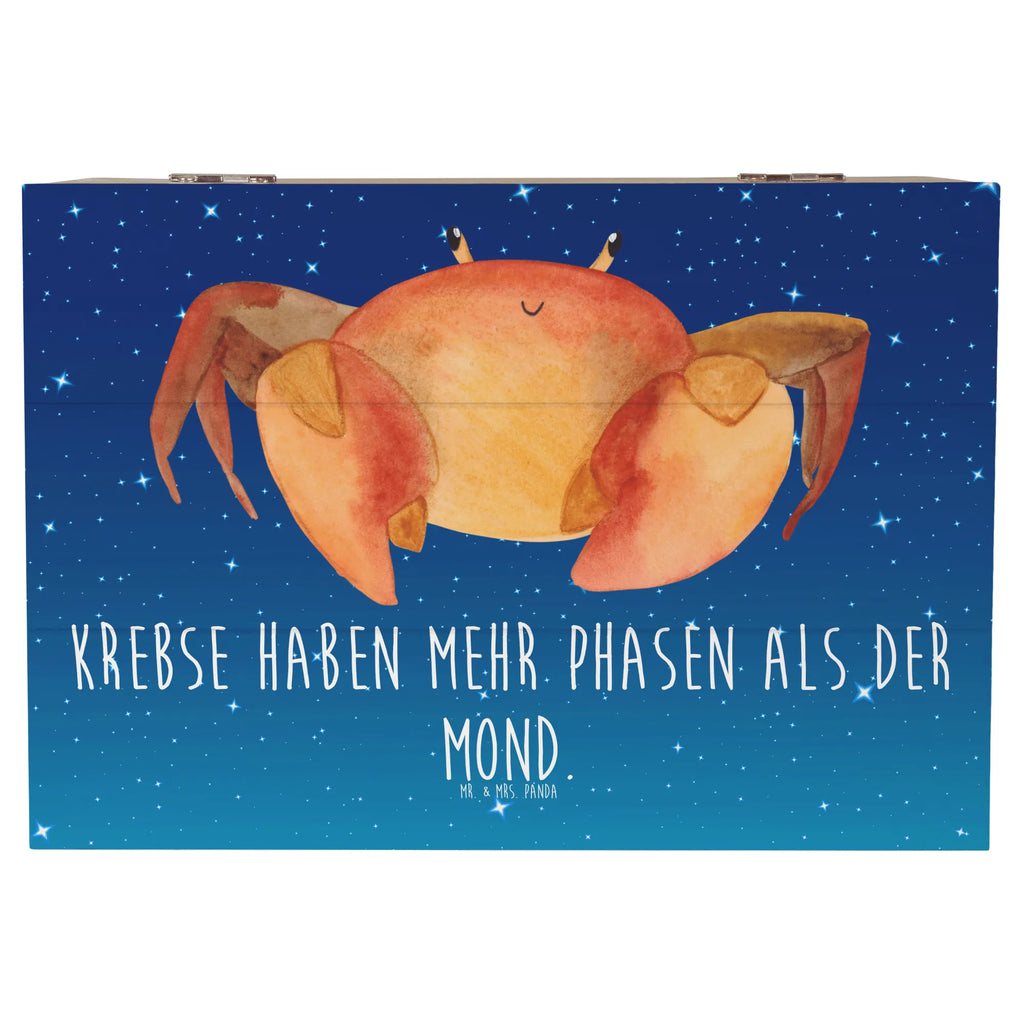 Holzkiste Krebs Phasen Erinnerungsbox, Schatzkiste, Geschenkbox, Geschenkdose, Dekokiste, Truhe, Holzkiste, Erinnerungskiste, Schatulle, XXL, Aufbewahrungsbox, Kiste, Tierkreiszeichen, Sternzeichen, Horoskop, Astrologie, Aszendent