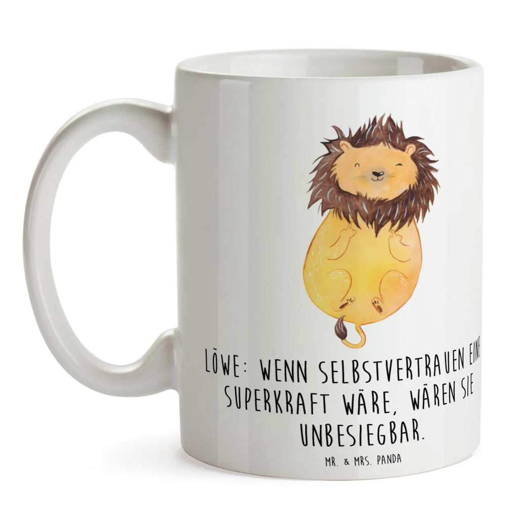 Tasse Löwe Superkraft Keramiktasse, Geschenktasse, Teetasse, Tasse mit Motiven, Tasse mit Zitaten, Porzellantasse, Kaffeetasse, Bürotasse, Tasse, Tierkreiszeichen, Sternzeichen, Horoskop, Astrologie, Aszendent