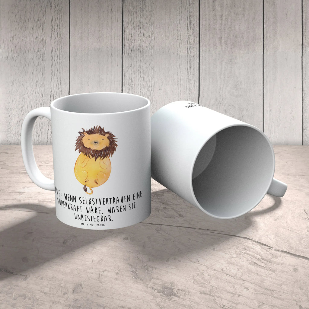 Tasse Löwe Superkraft Keramiktasse, Geschenktasse, Teetasse, Tasse mit Motiven, Tasse mit Zitaten, Porzellantasse, Kaffeetasse, Bürotasse, Tasse, Tierkreiszeichen, Sternzeichen, Horoskop, Astrologie, Aszendent