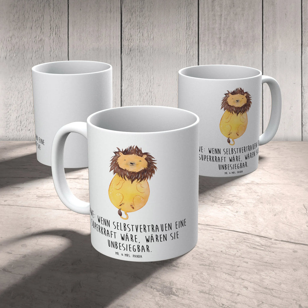 Tasse Löwe Superkraft Keramiktasse, Geschenktasse, Teetasse, Tasse mit Motiven, Tasse mit Zitaten, Porzellantasse, Kaffeetasse, Bürotasse, Tasse, Tierkreiszeichen, Sternzeichen, Horoskop, Astrologie, Aszendent