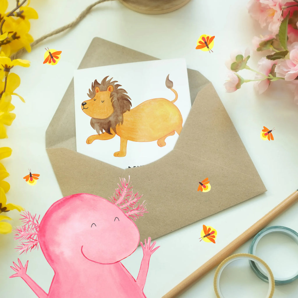 Greetings card Löwe: Denn sogar Majestätische Katzen brauchen Ego-Krauler! Glückwunschkarte, Klappkarte, Karte, Hochzeitskarte, Einladungskarte, Grußkarte, Geburtstagskarte, Ansichtskarten, Tierkreiszeichen, Sternzeichen, Horoskop, Astrologie, Aszendent