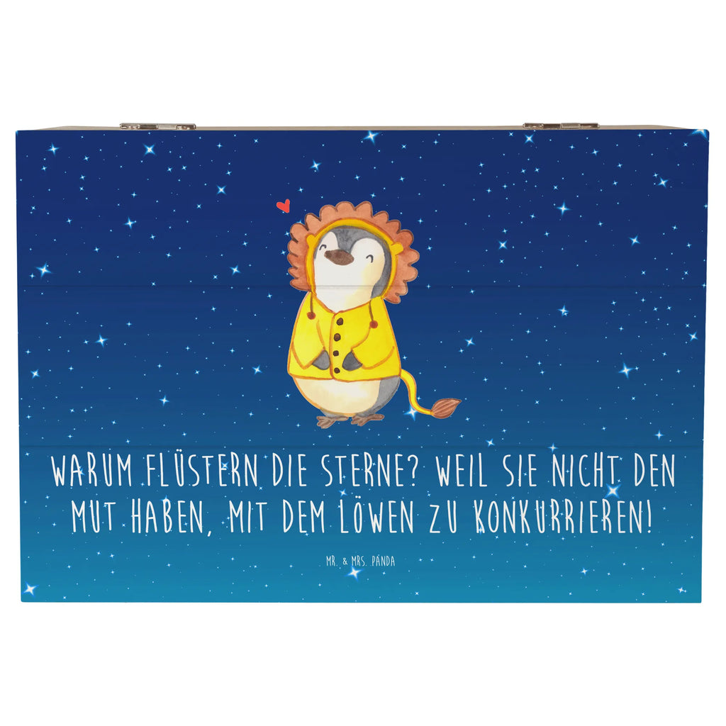 Wooden chest Warum flüstern die Sterne? Weil sie nicht den Mut haben, mit dem Löwen zu konkurrieren! Geschenkbox, Schatzkiste, Geschenkdose, Erinnerungsbox, XXL, Aufbewahrungsbox, Dekokiste, Kiste, Holzkiste, Truhe, Schatulle, Erinnerungskiste, Tierkreiszeichen, Sternzeichen, Horoskop, Astrologie, Aszendent