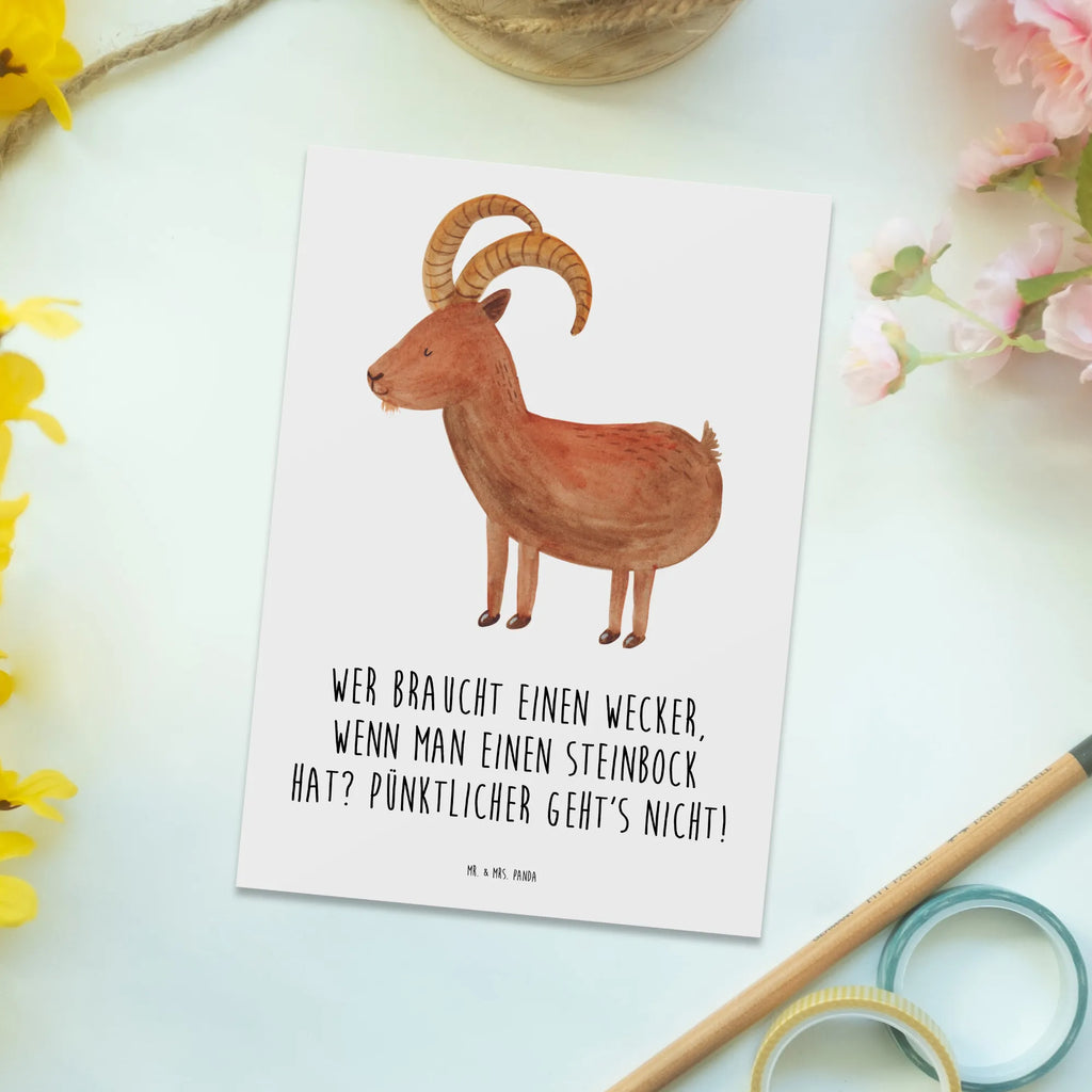 Postkarte Steinbock Wecker Einladungskarte, Postkarte, Dankeskarte, Einladung, Geschenkkarte, Geburtstagskarte, Einladung Geburtstag, Einladungskarten Geburtstag, Grußkarte, Ansichtskarten, Ansichtskarte, Karte, Tierkreiszeichen, Sternzeichen, Horoskop, Astrologie, Aszendent