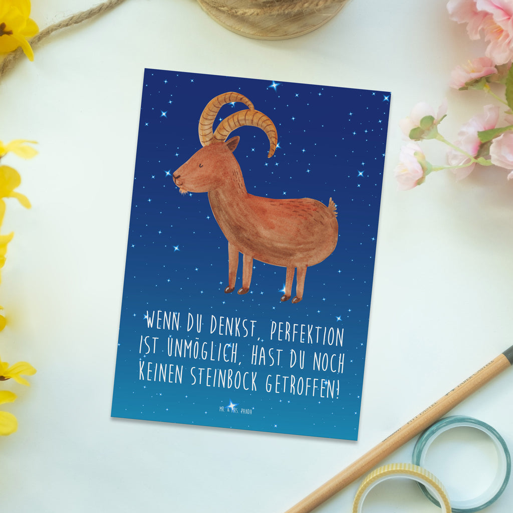 Postkarte Steinbock Perfektion Geschenkkarte, Dankeskarte, Einladungskarten Geburtstag, Einladungskarte, Grußkarte, Postkarte, Ansichtskarten, Einladung, Geburtstagskarte, Karte, Einladung Geburtstag, Ansichtskarte, Tierkreiszeichen, Sternzeichen, Horoskop, Astrologie, Aszendent