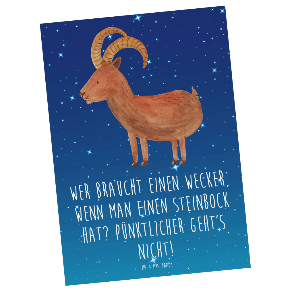 Postkarte Steinbock Wecker Einladungskarte, Postkarte, Dankeskarte, Einladung, Geschenkkarte, Geburtstagskarte, Einladung Geburtstag, Einladungskarten Geburtstag, Grußkarte, Ansichtskarten, Ansichtskarte, Karte, Tierkreiszeichen, Sternzeichen, Horoskop, Astrologie, Aszendent