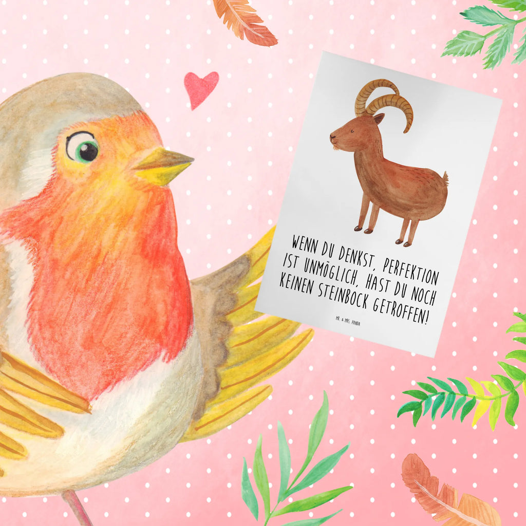 Grußkarte Steinbock Perfektion Einladungskarte, Hochzeitskarte, Geburtstagskarte, Glückwunschkarte, Grußkarte, Karte, Klappkarte, Ansichtskarten, Tierkreiszeichen, Sternzeichen, Horoskop, Astrologie, Aszendent