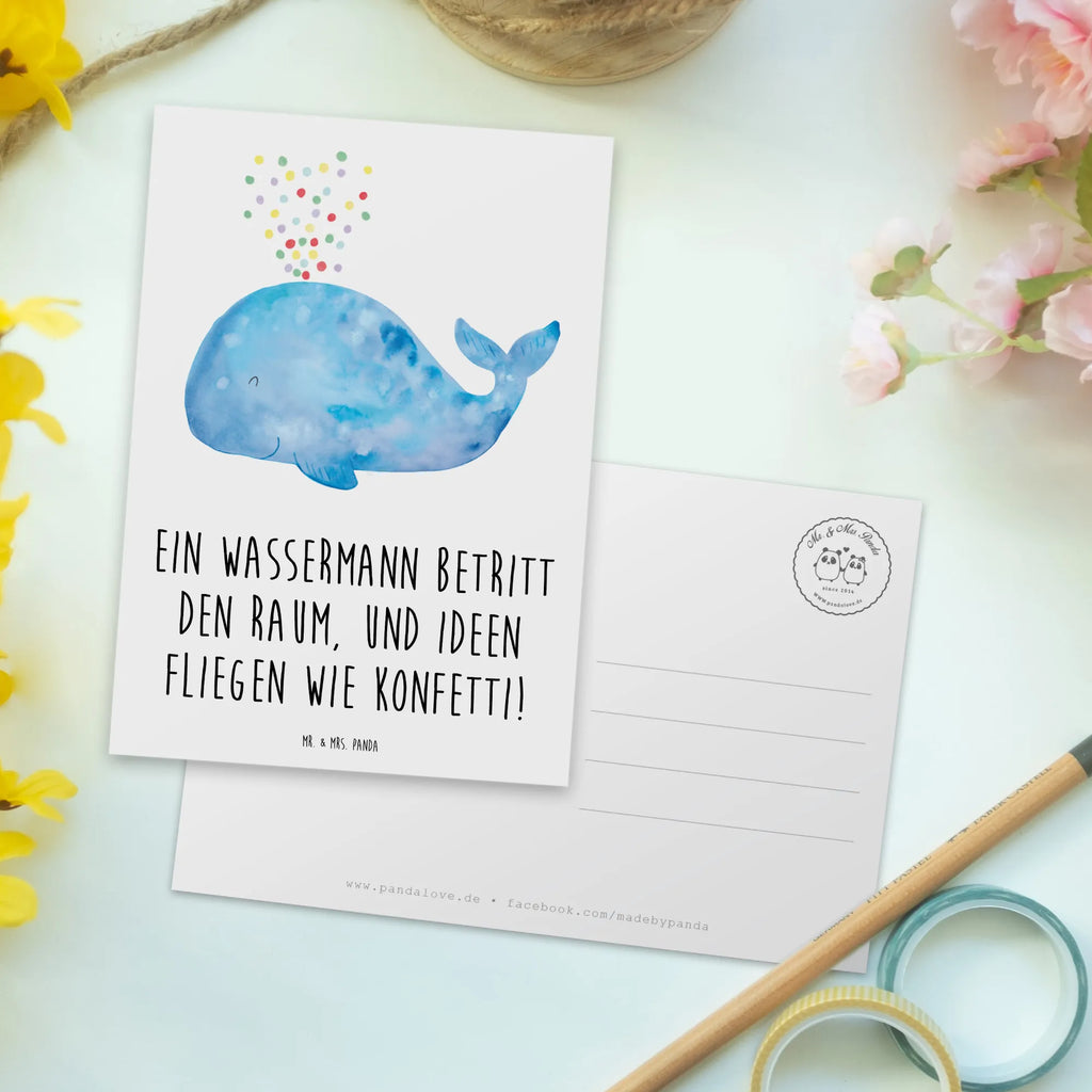 Postkarte Wassermann Ideenflug Grußkarte, Geburtstagskarte, Dankeskarte, Karte, Geschenkkarte, Einladung, Ansichtskarte, Ansichtskarten, Einladungskarten Geburtstag, Postkarte, Einladungskarte, Einladung Geburtstag, Tierkreiszeichen, Sternzeichen, Horoskop, Astrologie, Aszendent
