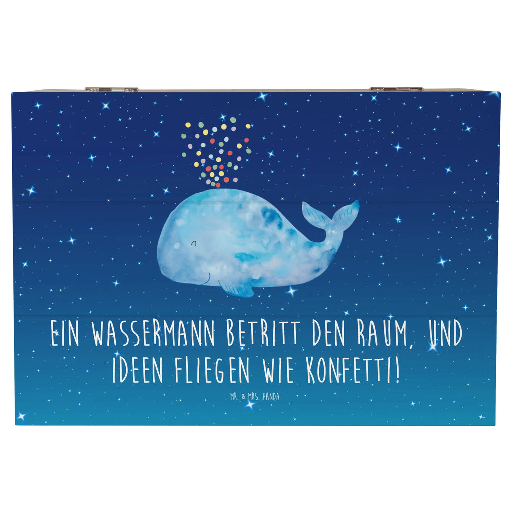 Holzkiste Wassermann Ideenflug Geschenkbox, Aufbewahrungsbox, Kiste, XXL, Schatzkiste, Holzkiste, Erinnerungskiste, Truhe, Schatulle, Dekokiste, Erinnerungsbox, Geschenkdose, Tierkreiszeichen, Sternzeichen, Horoskop, Astrologie, Aszendent
