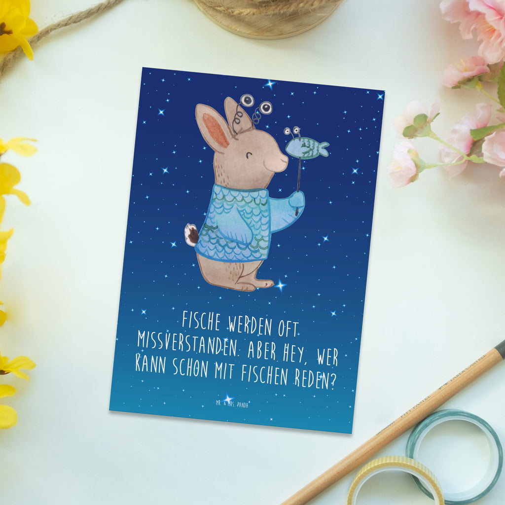 Postcard Fische werden oft missverstanden. Aber hey, wer kann schon mit Fischen reden? Geschenkkarte, Postkarte, Dankeskarte, Einladungskarte, Ansichtskarten, Karte, Einladung Geburtstag, Grußkarte, Einladung, Einladungskarten Geburtstag, Geburtstagskarte, Ansichtskarte, Tierkreiszeichen, Sternzeichen, Horoskop, Astrologie, Aszendent