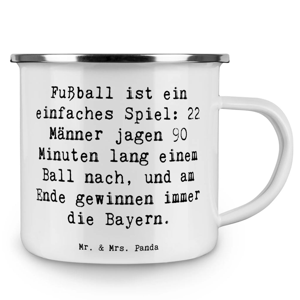 Enamel camping mug Saying Fußball ist ein einfaches Spiel: 22 Männer jagen 90 Minuten lang einem Ball nach, und am Ende gewinnen immer die Bayern. Metalltasse, Campingtasse, Emaille Tasse Camping, Blechtasse Outdoor, Kaffee Blechtasse, Camping Tasse Metall, Camping Tasse Emaille, Trinkbecher, Campingtassen, Emaille Tasse, Edelstahl Trinkbecher, Camping Becher, Tasse Emaille, Camping Tassen Emaille, Campingbecher, Metall Tasse, Emailletasse, Camping Tassen, Blechtassen, Emaille Becher Camping, Emaille Trinkbecher, Outdoor Tasse, Camping Becher Edelstahl, Emaille Tassen, Tasse Camping, Metalltasse für Camping, Blechtasse, Outdoor Becher, Emaille Becher, Emaille Campingbecher, Geschenk, Sport, Sportart, Hobby, Schenken, Danke, Dankeschön, Auszeichnung, Gewinn, Sportler