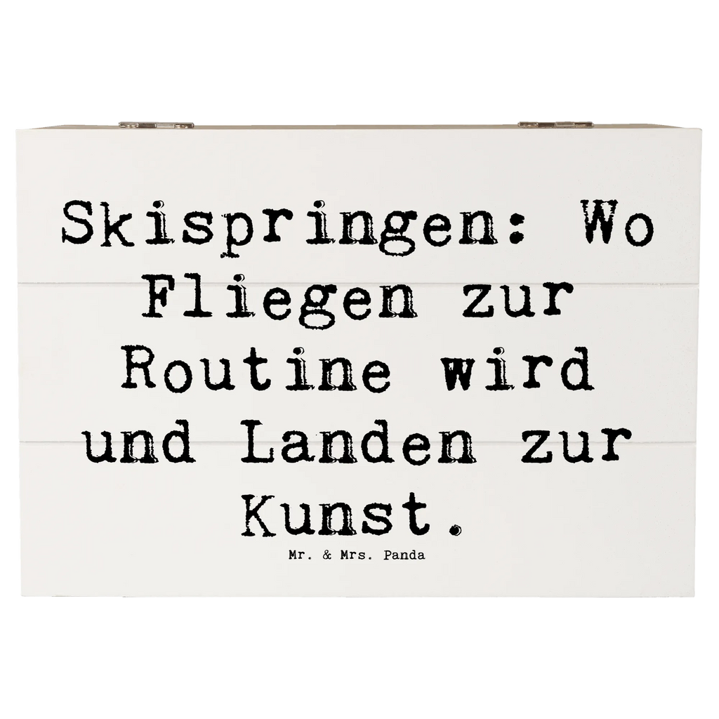 Wooden chest Saying Skispringen: Wo Fliegen zur Routine wird und Landen zur Kunst. Dekokiste, Schatzkiste, Schatulle, Holzkiste, XXL, Geschenkbox, Erinnerungskiste, Kiste, Aufbewahrungsbox, Truhe, Erinnerungsbox, Geschenkdose, Geschenk, Sport, Sportart, Hobby, Schenken, Danke, Dankeschön, Auszeichnung, Gewinn, Sportler