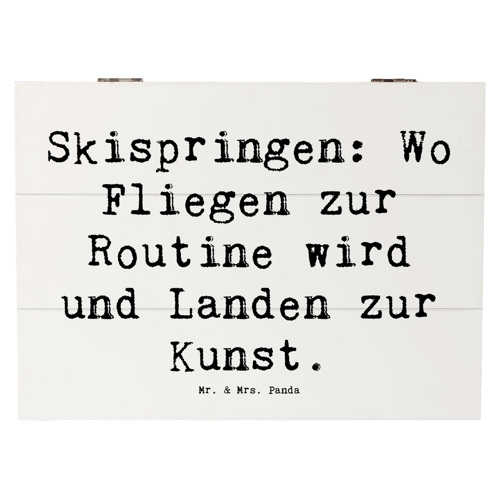 Wooden chest Saying Skispringen: Wo Fliegen zur Routine wird und Landen zur Kunst. Dekokiste, Schatzkiste, Schatulle, Holzkiste, XXL, Geschenkbox, Erinnerungskiste, Kiste, Aufbewahrungsbox, Truhe, Erinnerungsbox, Geschenkdose, Geschenk, Sport, Sportart, Hobby, Schenken, Danke, Dankeschön, Auszeichnung, Gewinn, Sportler