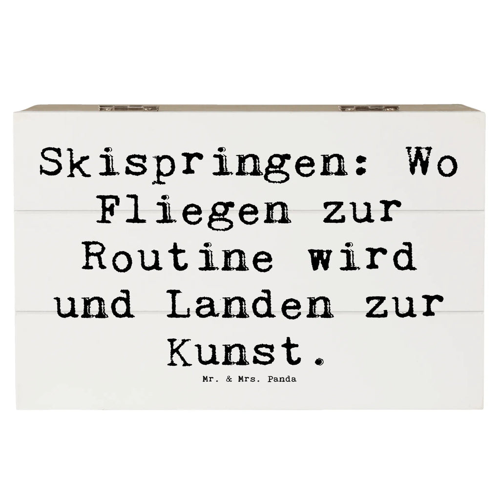 Wooden chest Saying Skispringen: Wo Fliegen zur Routine wird und Landen zur Kunst. Dekokiste, Schatzkiste, Schatulle, Holzkiste, XXL, Geschenkbox, Erinnerungskiste, Kiste, Aufbewahrungsbox, Truhe, Erinnerungsbox, Geschenkdose, Geschenk, Sport, Sportart, Hobby, Schenken, Danke, Dankeschön, Auszeichnung, Gewinn, Sportler