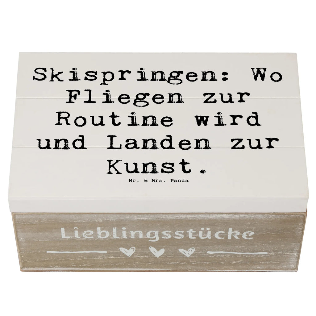 Wooden chest Saying Skispringen: Wo Fliegen zur Routine wird und Landen zur Kunst. Dekokiste, Schatzkiste, Schatulle, Holzkiste, XXL, Geschenkbox, Erinnerungskiste, Kiste, Aufbewahrungsbox, Truhe, Erinnerungsbox, Geschenkdose, Geschenk, Sport, Sportart, Hobby, Schenken, Danke, Dankeschön, Auszeichnung, Gewinn, Sportler