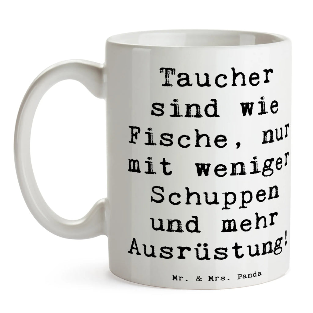 Mug Saying Taucher sind wie Fische, nur mit weniger Schuppen und mehr Ausrüstung! Tasse mit Zitaten, Keramiktasse, Bürotasse, Tasse, Porzellantasse, Kaffeetasse, Geschenktasse, Teetasse, Tasse mit Motiven, Geschenk, Sport, Sportart, Hobby, Schenken, Danke, Dankeschön, Auszeichnung, Gewinn, Sportler