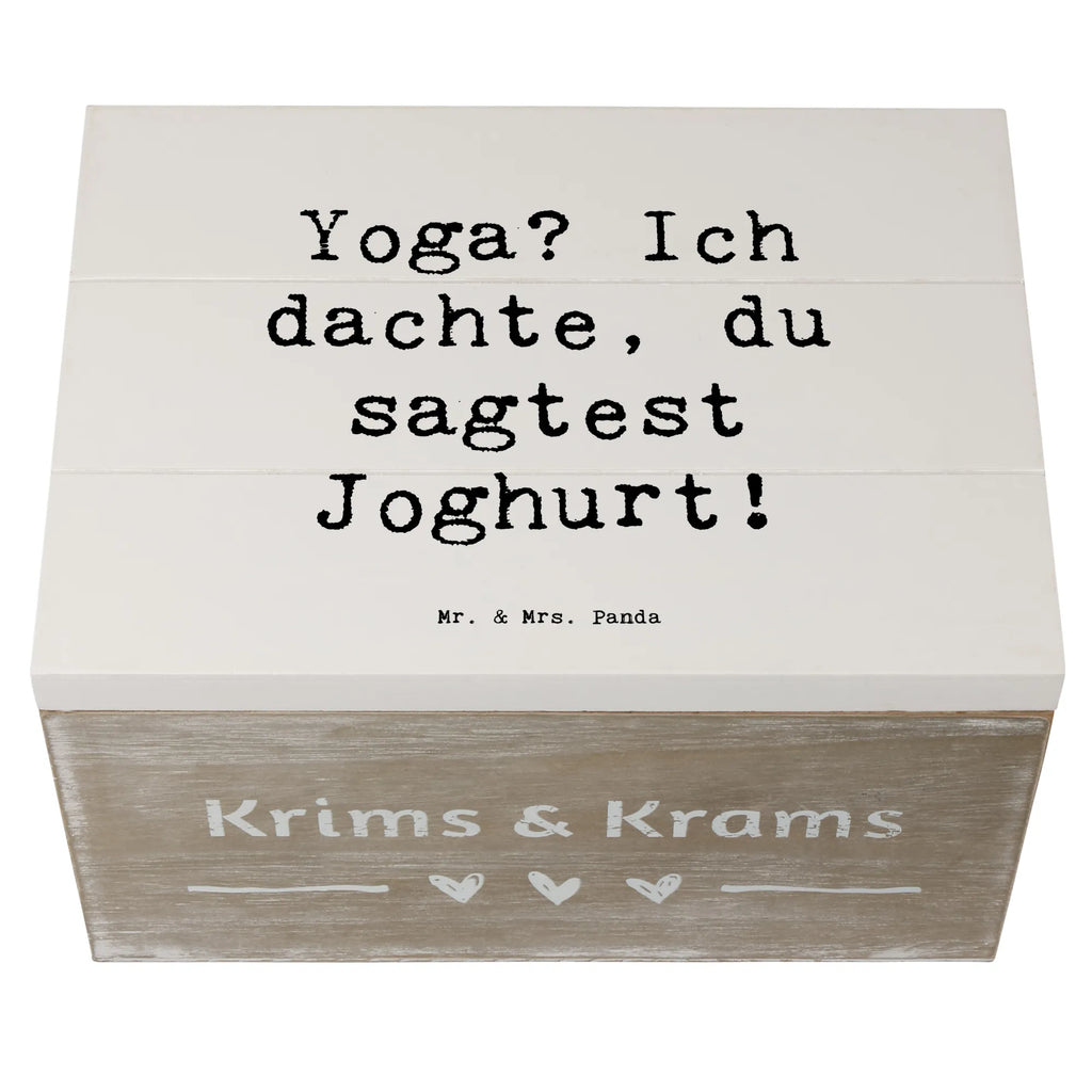 Holzkiste Spruch Yoga Humor Kiste, Erinnerungsbox, Schatulle, Truhe, Geschenkdose, XXL, Geschenkbox, Aufbewahrungsbox, Holzkiste, Schatzkiste, Dekokiste, Erinnerungskiste, Geschenk, Sport, Sportart, Hobby, Schenken, Danke, Dankeschön, Auszeichnung, Gewinn, Sportler
